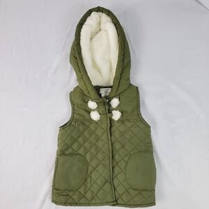 ASPEN Toddler olive green hooded Vest Size 2T